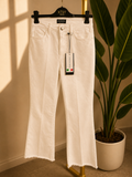 Pantalone a zampa in cotone 5 tasche