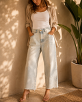 Jeans donna vita alta lavaggio chiaro
