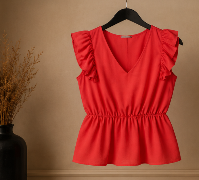 Top donna con volant – Taglia unica