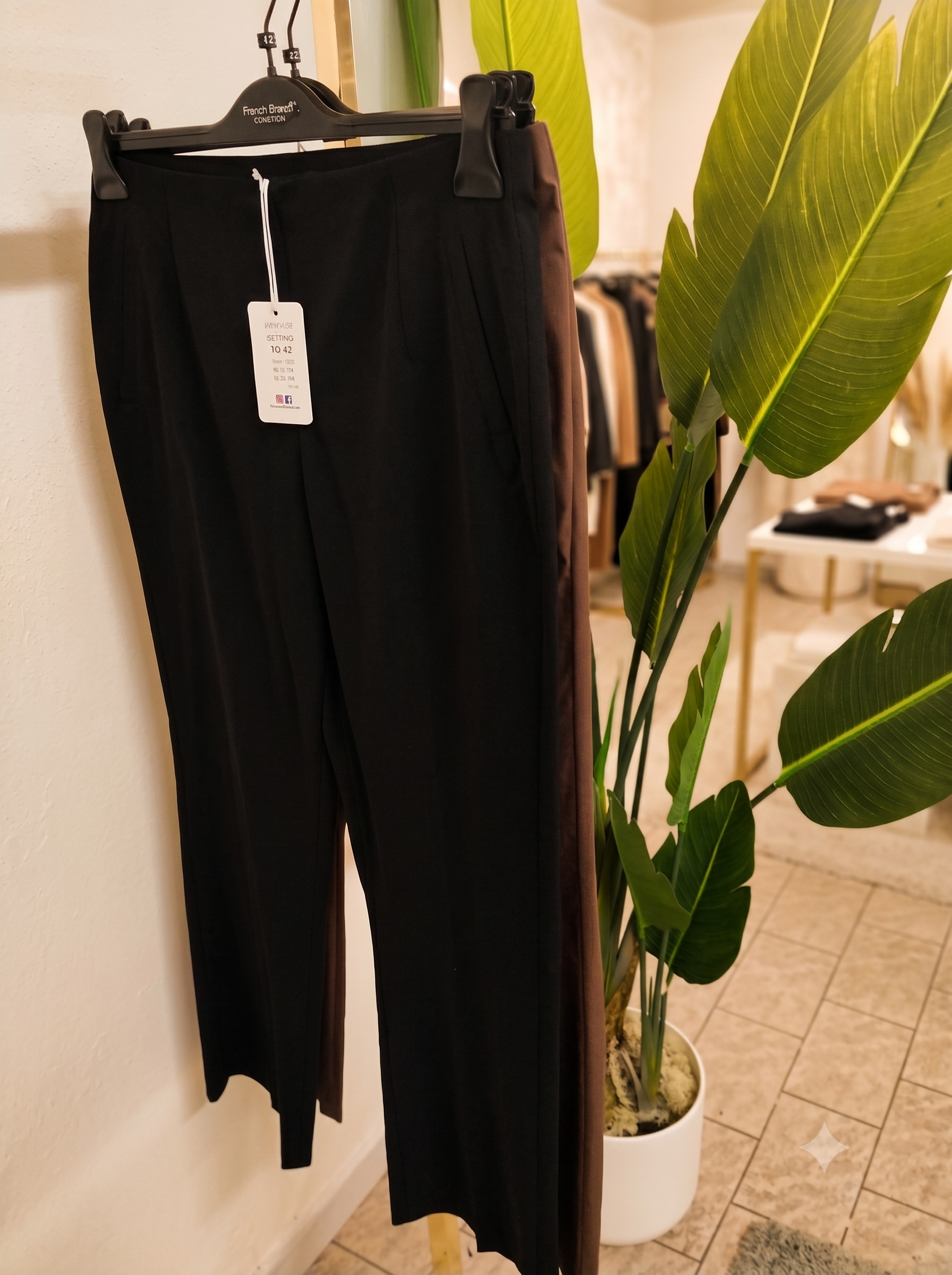 Pantaloni curvy donna in cotone elasticizzato