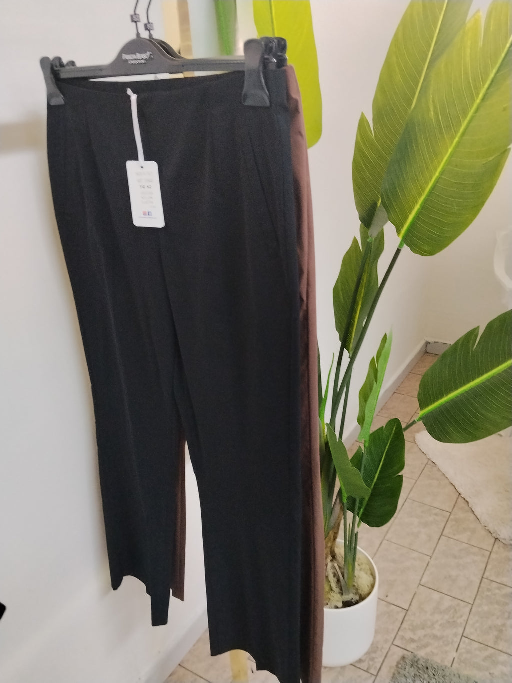 Pantaloni curvy donna in cotone elasticizzato