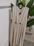 VESTITO smanicato pietre