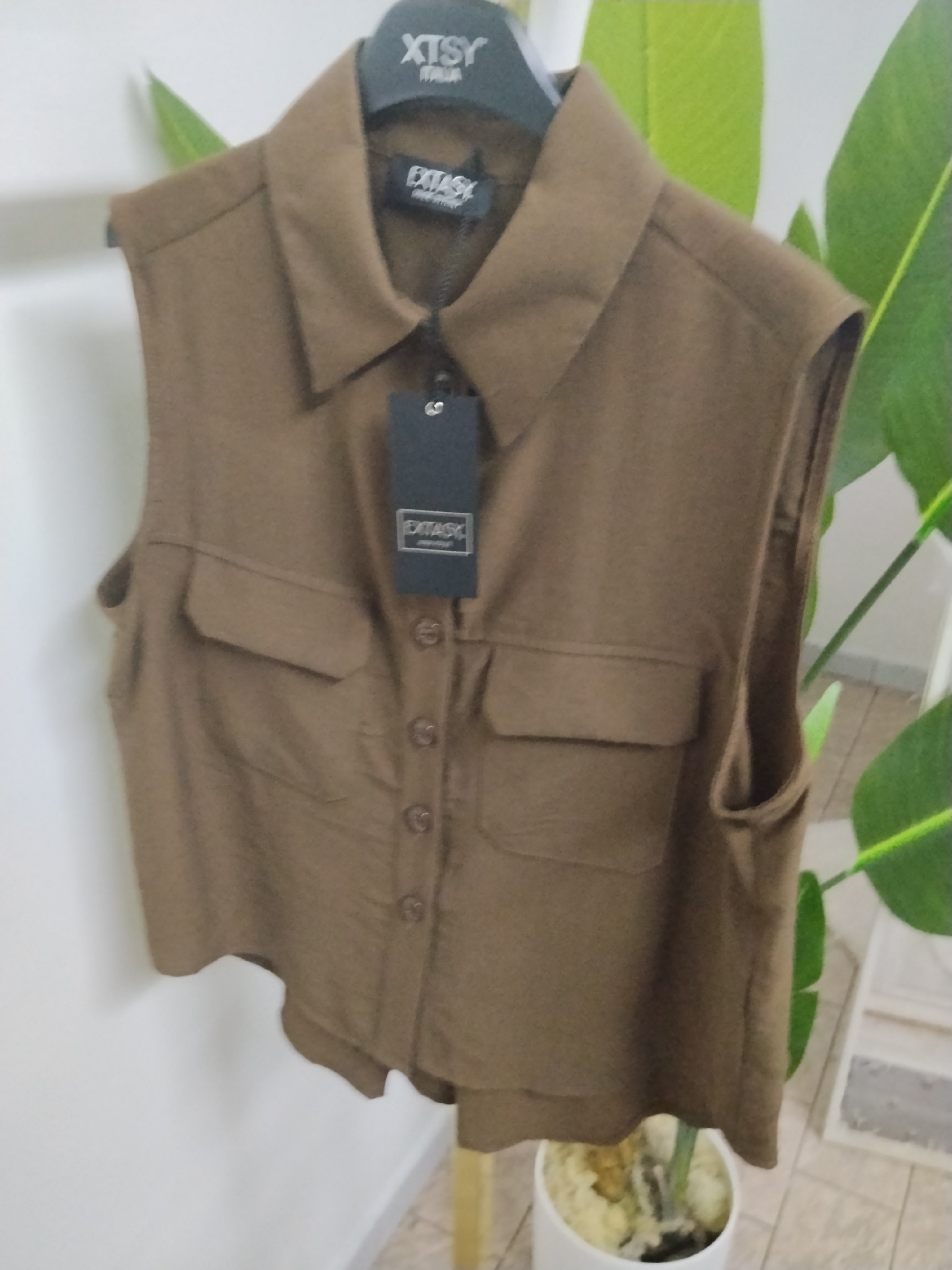 Camicia in viscosa smanicata